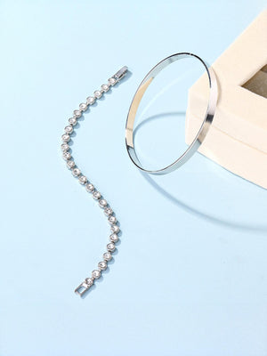 Alloy Diamond-set Bracelet