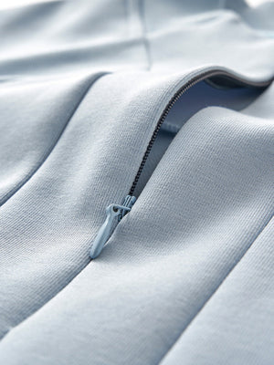 Lycra Pearl Stretch Half Zipper Comfort Keep Warm Sweatshirts&Hoodies