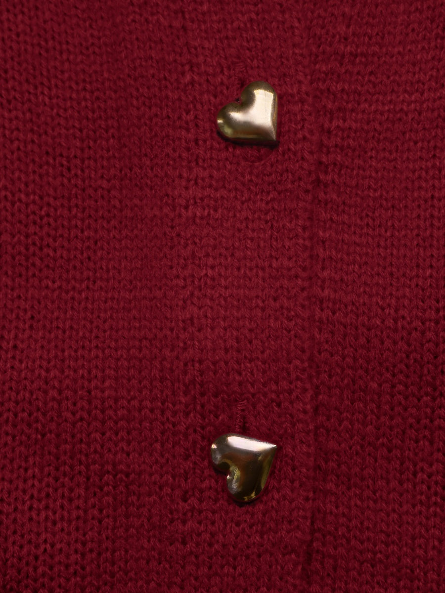 Buttons Solid Color Cardigans