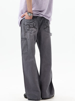 Retro Washed Loose-fit Straight-fit Cleanfit Jeans