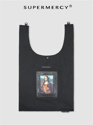 SUPER MERCY Collaboration Blind Box Crossbody Bag, Niche Design, Large Capacity, Versatile Canvas Shoulder Tote Bag For Commuting.