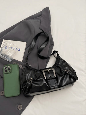 Stylish And Edgy Motorcycle Studded Shoulder Bag