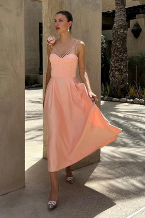 3D Flowers Shoulder Strap Formal Dress Maxi Dresses