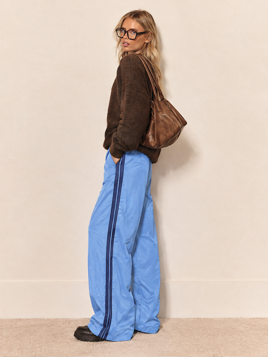 Casual Loose Striped Wide-leg Sweatpants