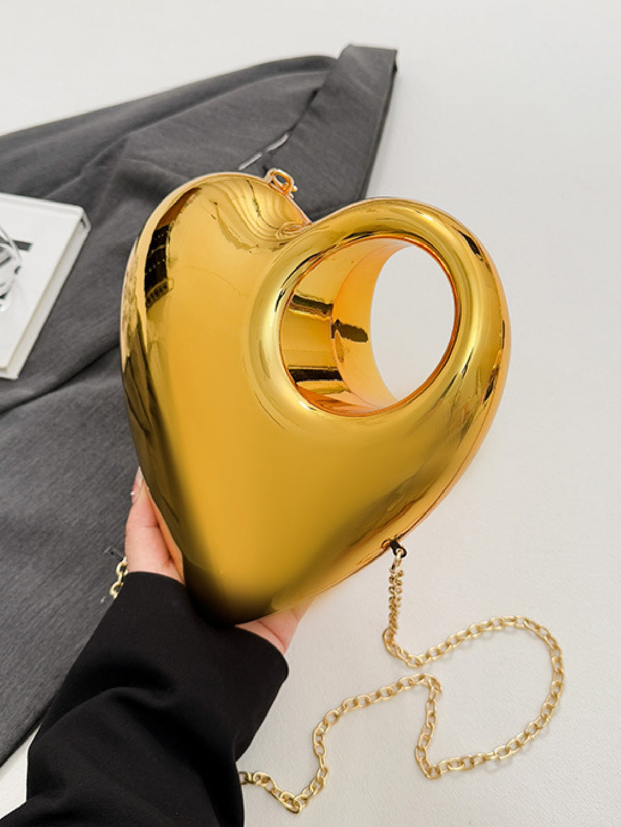 Heart-shaped Evening Shoulder Bag