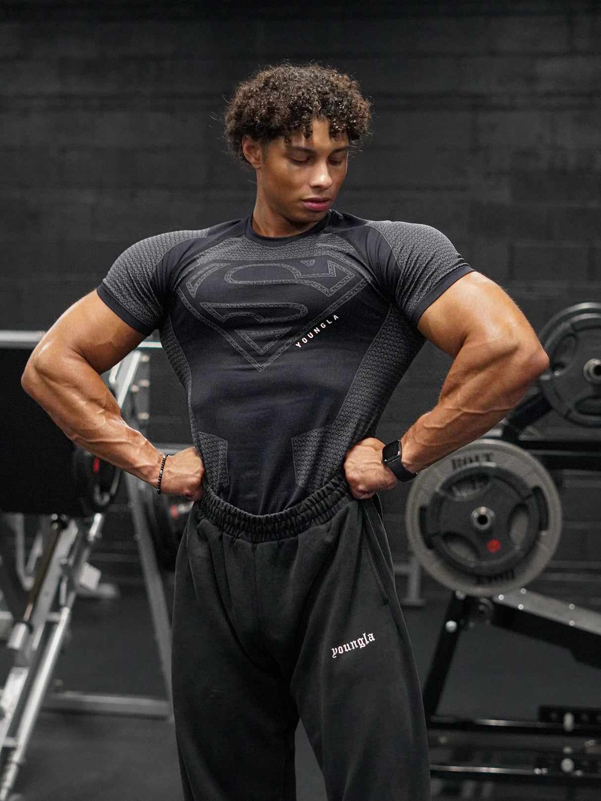 YOUNGAL Fitness Sports Quick-drying Breathable Tight T-shirts