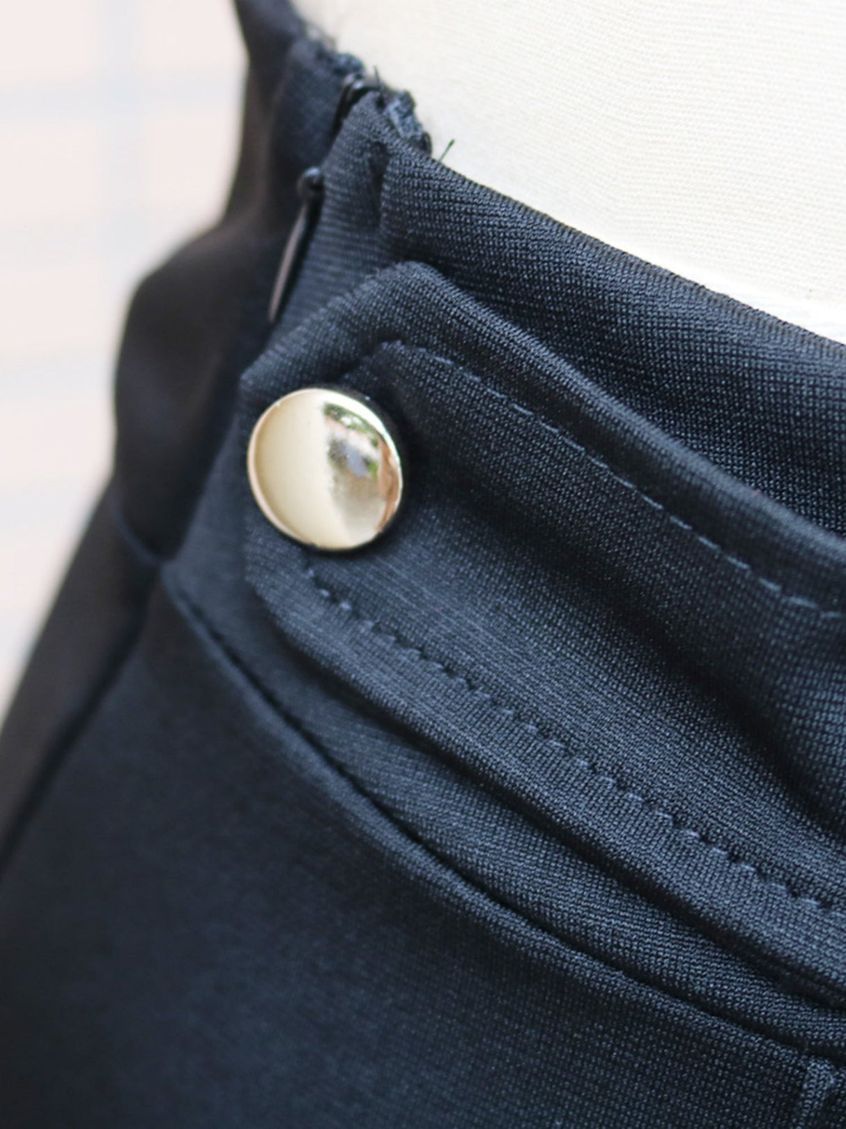 Metal Decoration Pleated High-waisted Straight Tube Pants