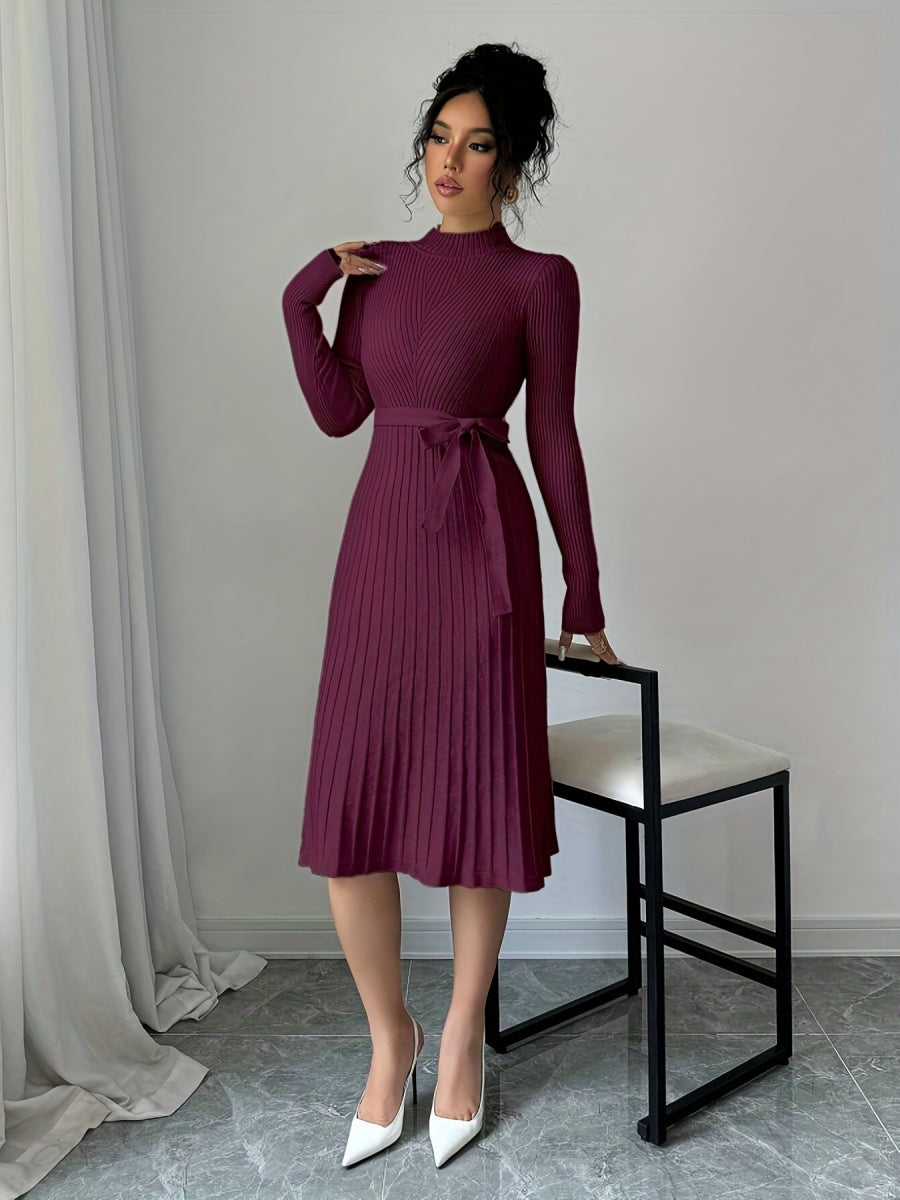 Bandage Slim-fit Knitting Midi Dresses