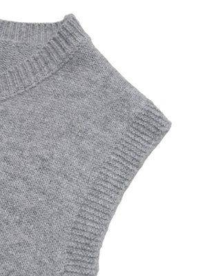 Bow-decorated Casual Sleeveless Sweater