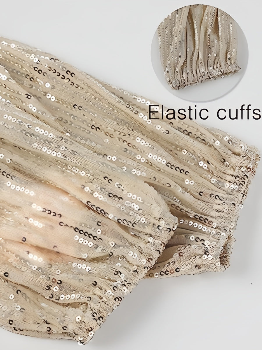 Basic Sequins Bandage Party Short Dress