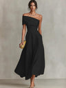 Waist Sloping Shoulders Backless Grace Midi Dresses