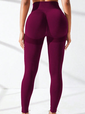 Seamless Exercise Yoga Fitness High-waisted, Tummy-flattening Elastic Pants