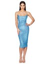 Sequins Spaghetti Strap Backless Slim Fit Hip Body Midi Dresses