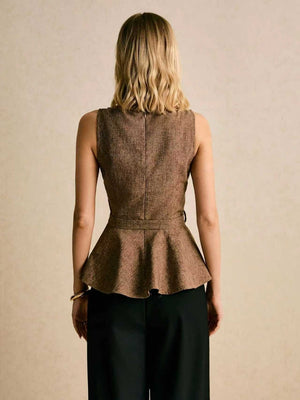 Commuting Grace Jacket Hem Sleeveless Tank Tops