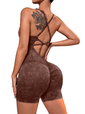 Seamless Quick-drying Beautiful Back And Lifted Buttocks Exercise And Fitness Yoga Jumpsuits&Bodysuits