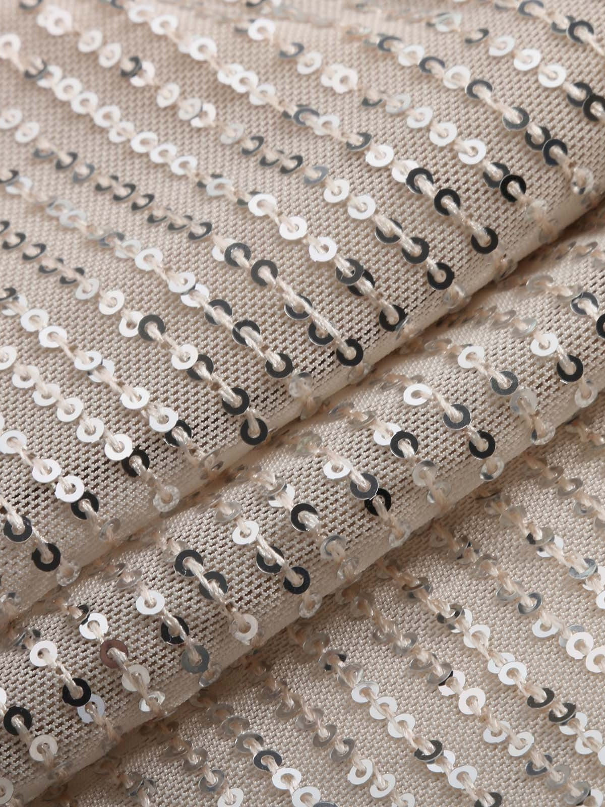 One Shoulder Bandeau Sequins Mini&Short Dresses