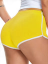 Color Blocking Exercise Yoga Fitness Elastic And Sexy Shorts