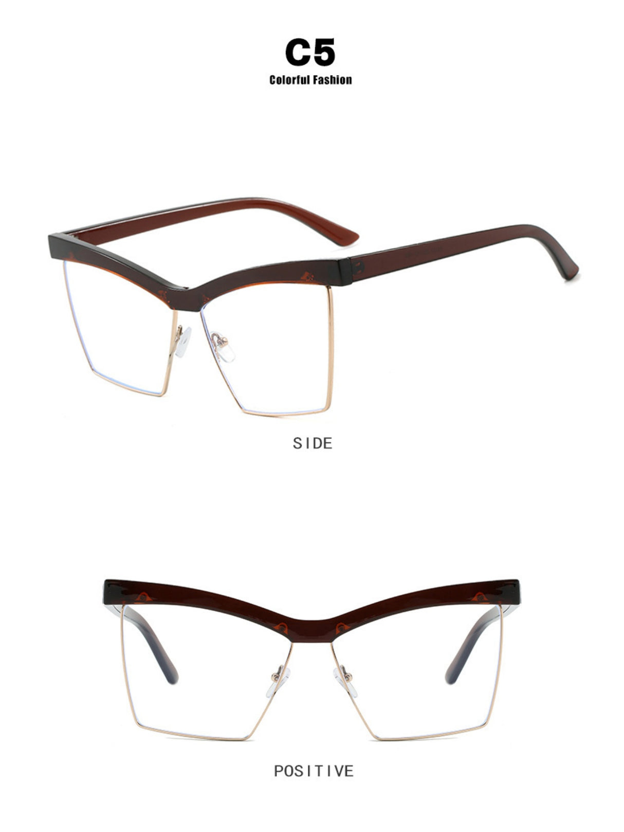 Leopard Print Full-frame Square Fashion Glasses
