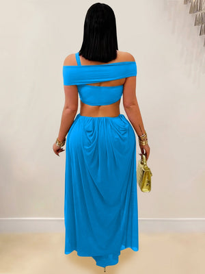 Gauze Sexy Bare Waist Parties Maxi Dresses