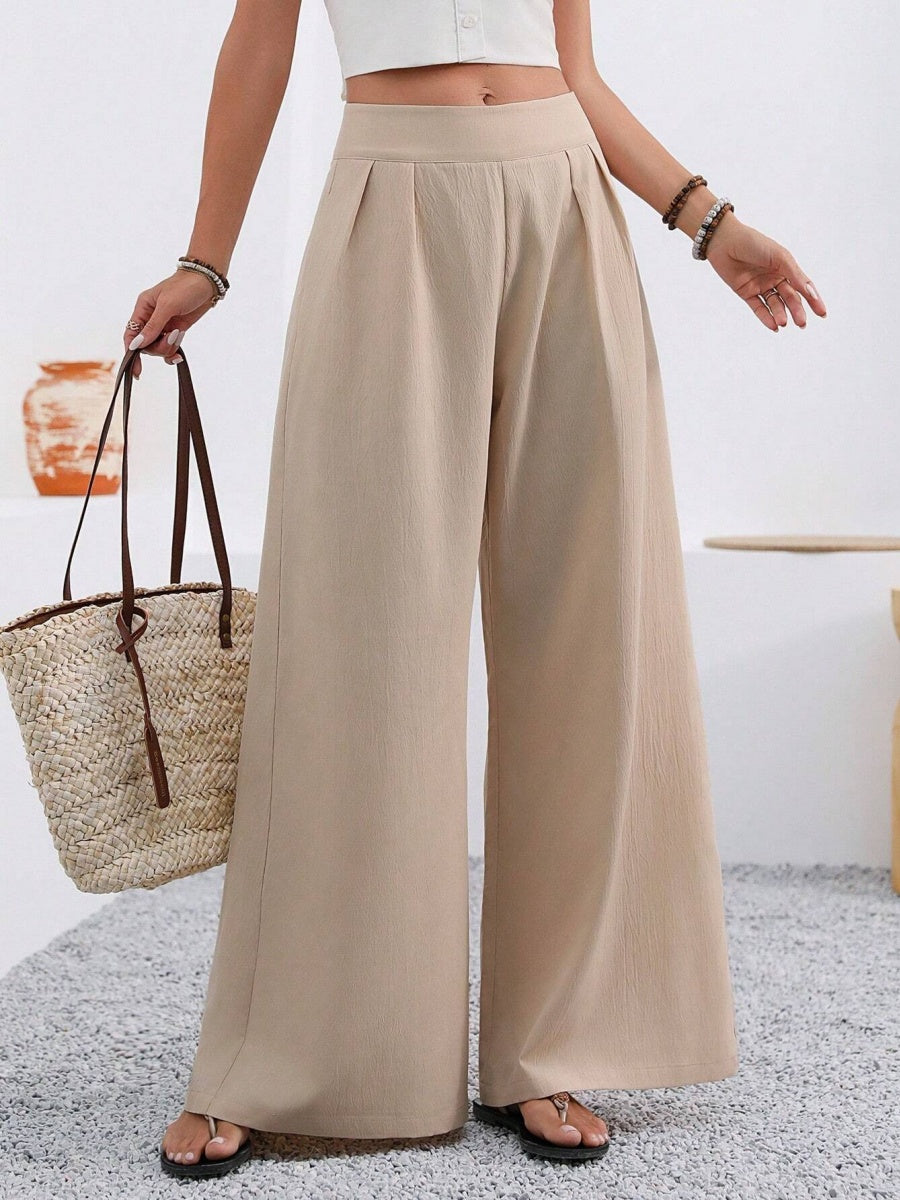 Pocket High Waist Wide Leg Pants