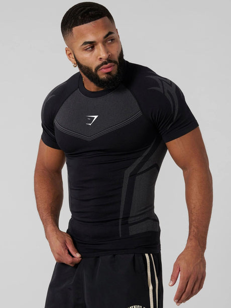 GYMSHARK Tight Fitness Quick-drying T-shirts