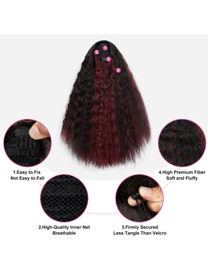Small Curly Ponytail Synthetic Fiber Drawstring Braid High-temperature Silk Wig