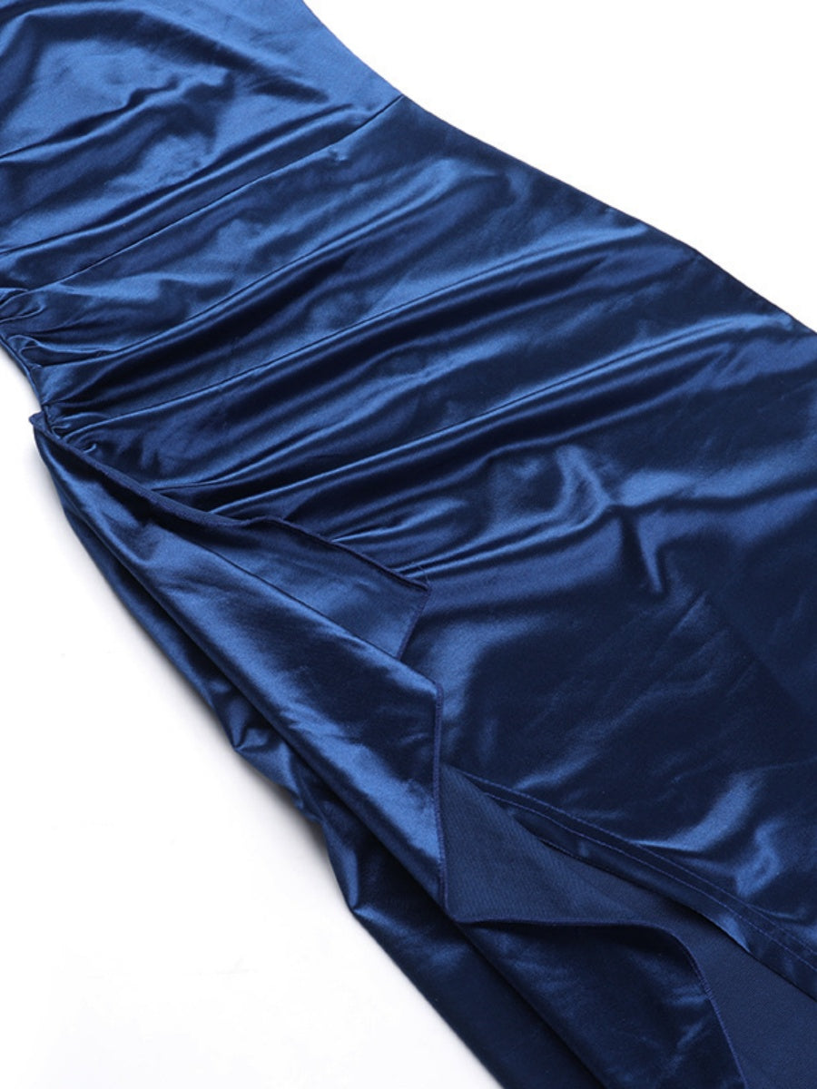 Satin Camisole Sexy Slit Dinner Party Long Dress