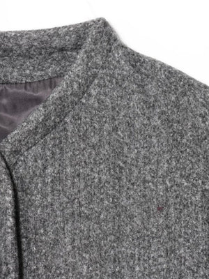 Stand Collar Buttoned Fashionable Short Long-sleeved Jacket Suit Coat