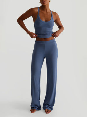 Tank Top Bodycon Trousers Exercise Yoga 2-piece Sets