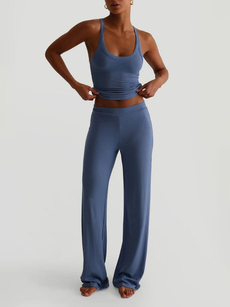 Tank Top Bodycon Trousers Exercise Yoga 2-piece Sets