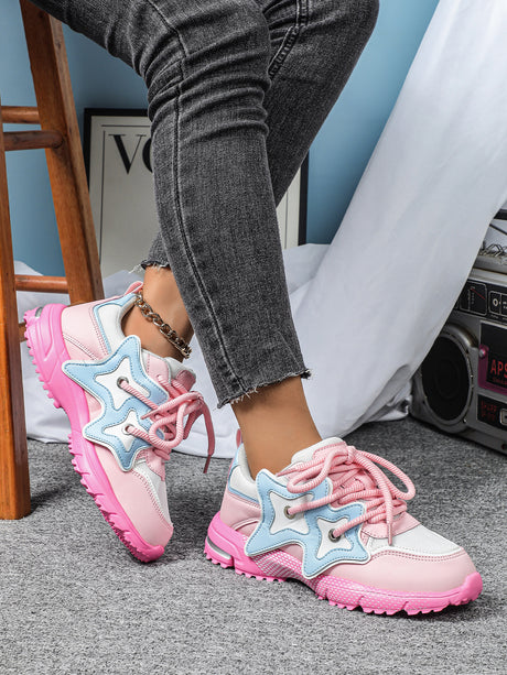 Star-shaped Decorative Women's Casual Sneakers