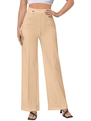 Button Design Flared Suit Trousers