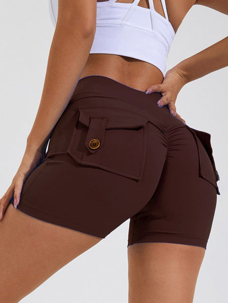 Bare-feel Pocket High-waisted, Tummy-flattening, And Butt-lifting Yoga Shorts