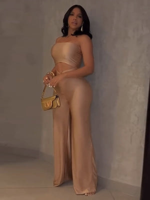 Navel Tube Top Jumpsuits