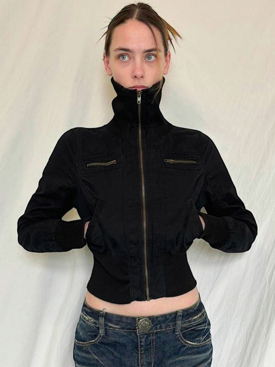 Liber Autumn Women's Pocket Zipper Jackets