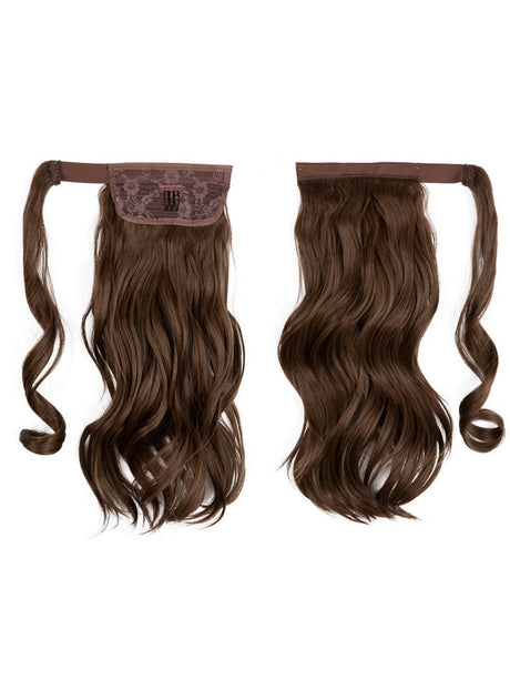Long, Wavy, Natural Curl Wig With Wrap-around Design