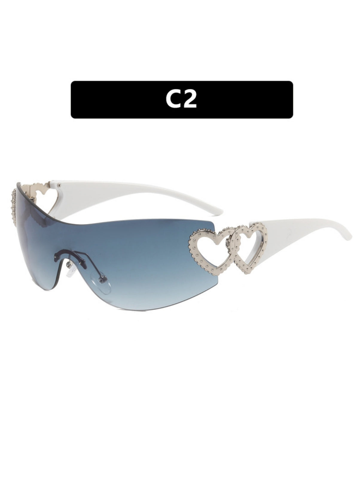 Heart-shaped Frameless Fashion Glasses