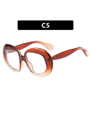 Irregularly Shaped Full-frame Round Fashion Glasses