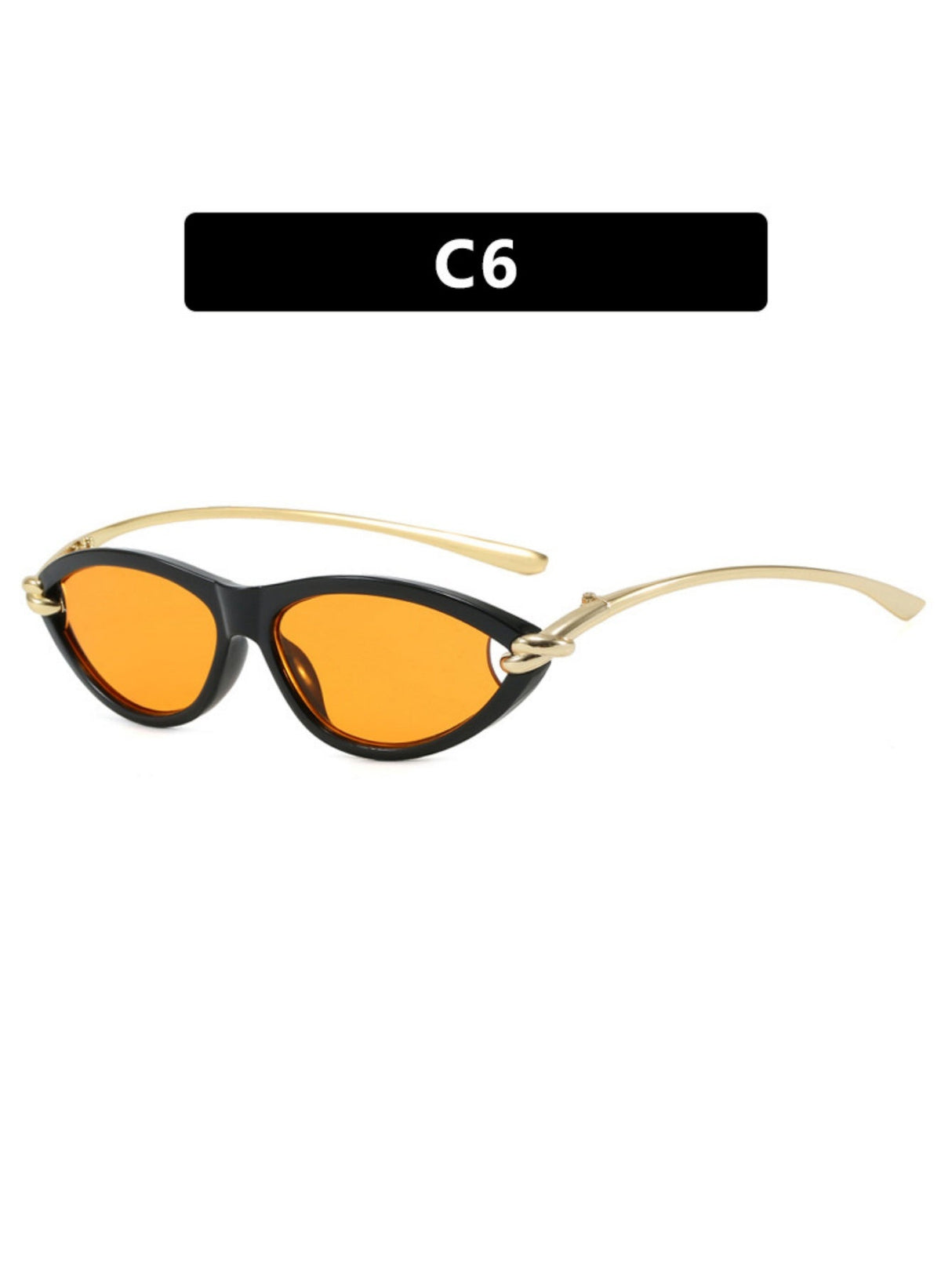 Cat-eye Knot Oval Sunglasses