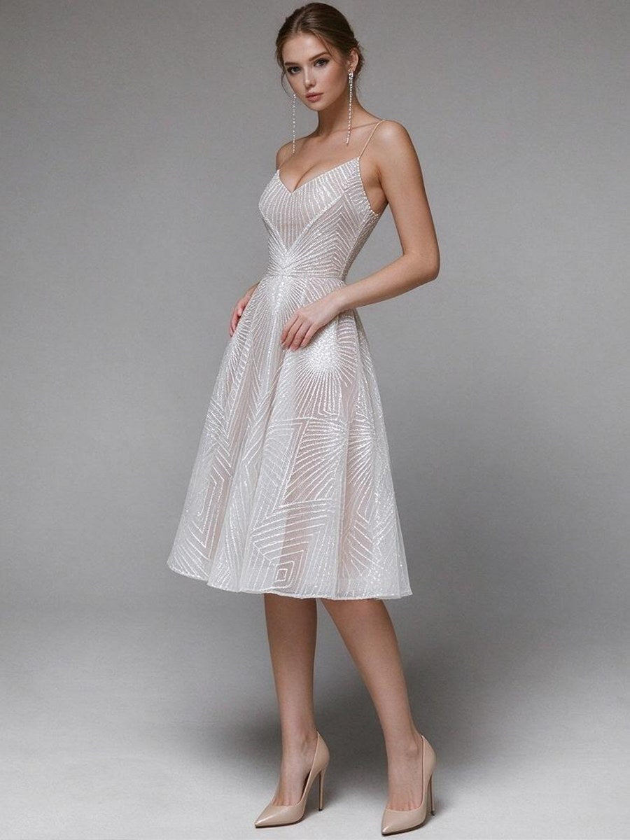 Embroidered Sleeveless Midi Dress