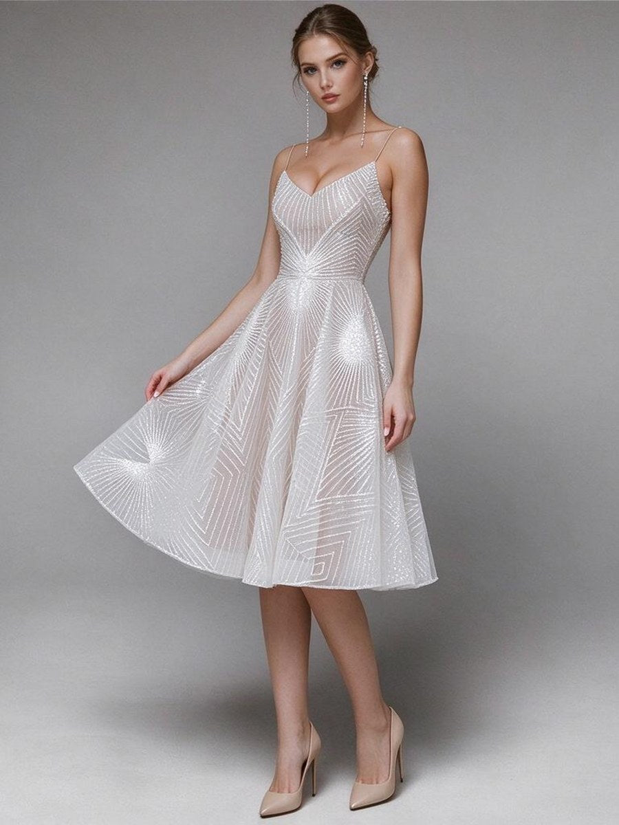 Embroidered Sleeveless Midi Dress
