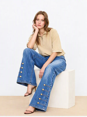 High-waisted Wide-leg Jeans