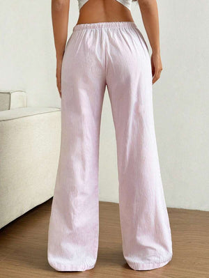 Striped Casual Wide-Leg Pants