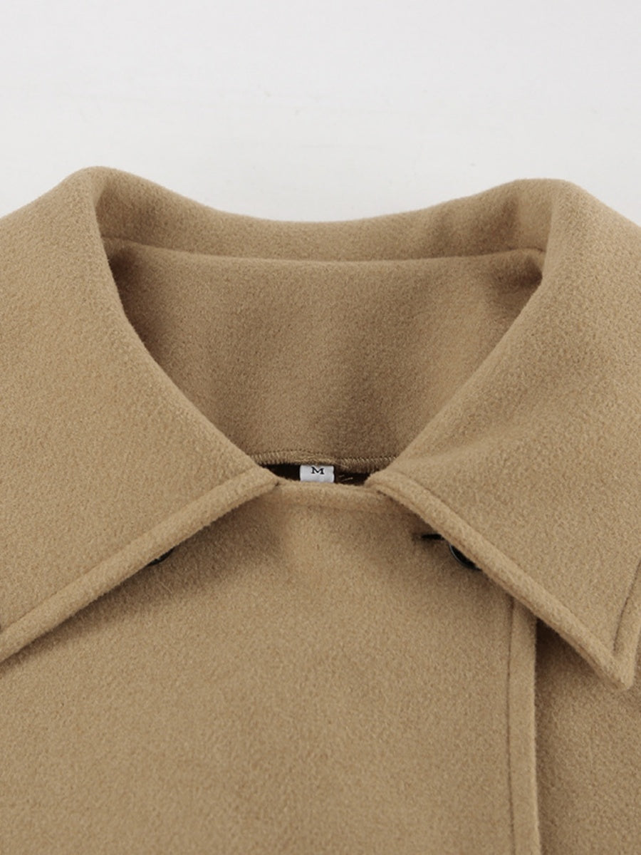 Liber Autumn Women's Woolen coat Solid Color Coats