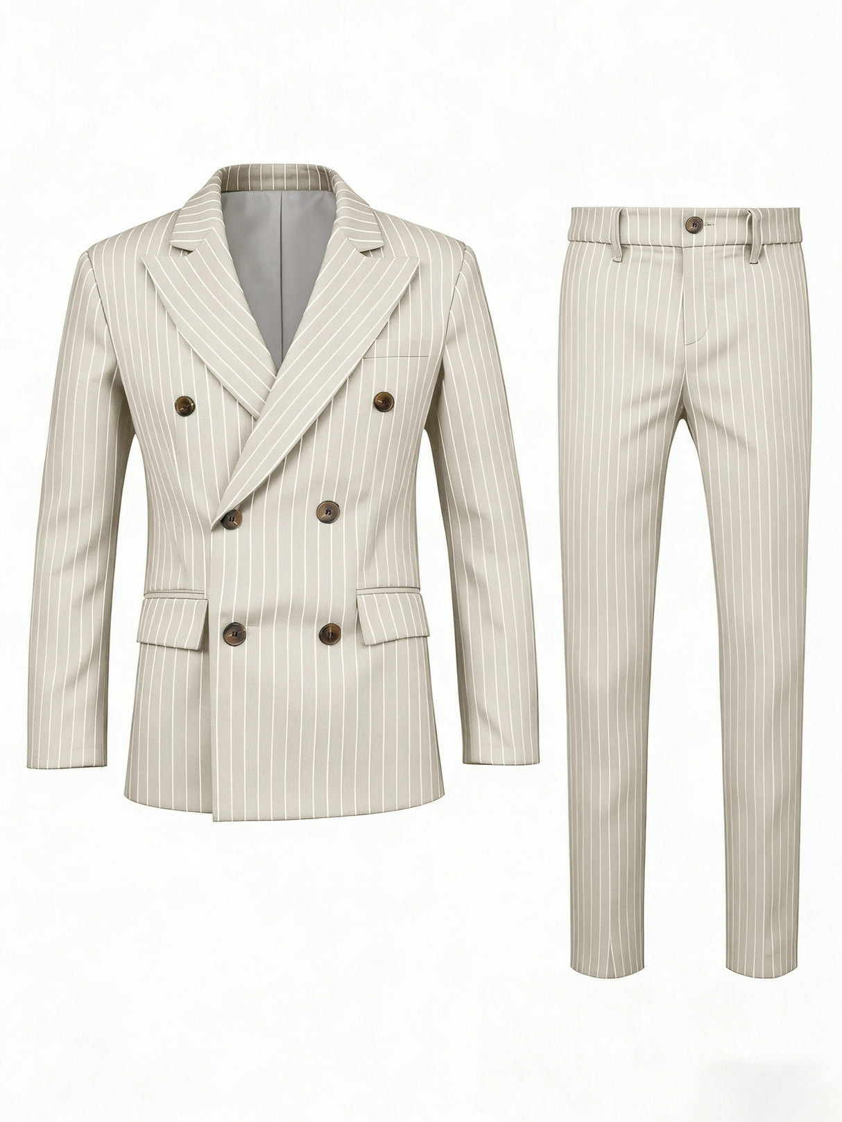 Stripes Business Dinner Wedding Suit 2-piece Sets Set