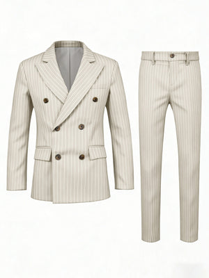 Stripes Business Dinner Wedding Suit 2-piece Sets Set