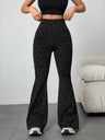 Leopard Print Abdominal Tightening And Buttock Lifting Flared Pants Fitness Exercise Pants
