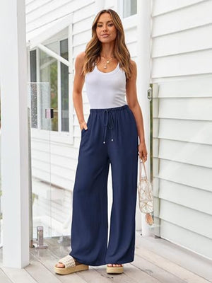 Blended Bandage Loose-fit Pocket Pants