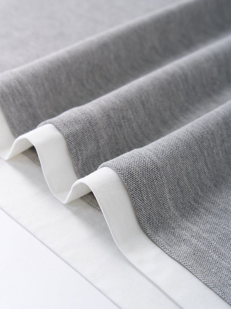 Layered-look Patchwork Business Polo Shirt