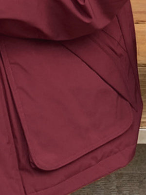 Zipper Version American Fleece Lined With Fur Collar Hooded Loose Leisure Outdoor Cotton-padded Clothing